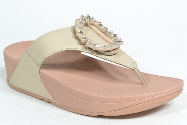 FITFLOP TM Muil/Slipper Beige dames (1.6.10.2.1 - LULU CRYST CIRC) - West-End